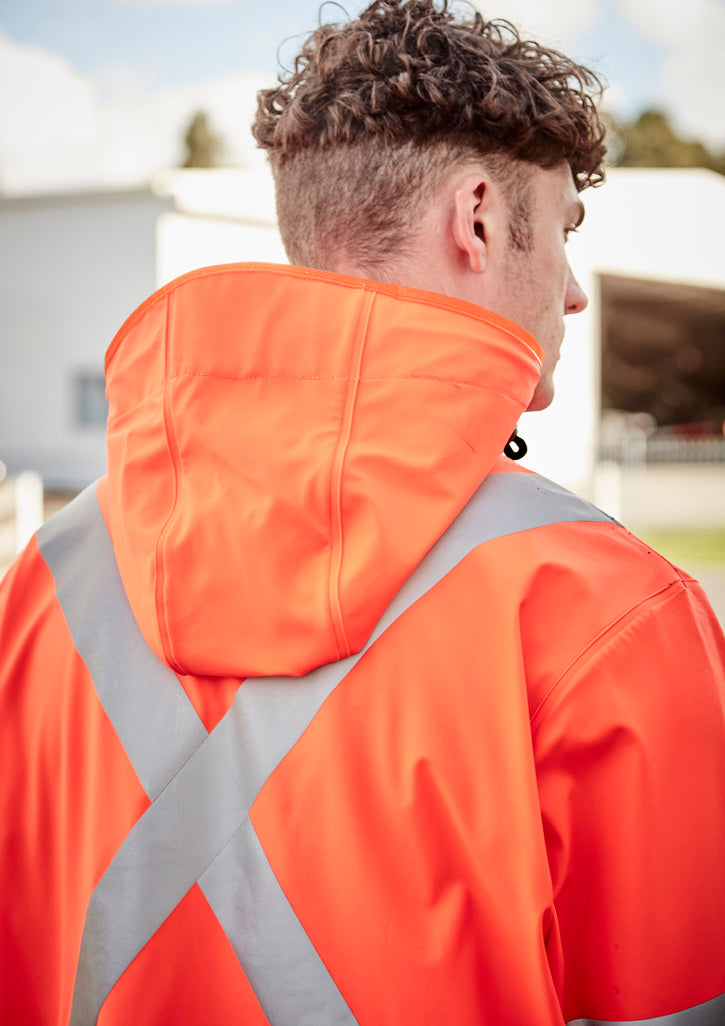 Mens Hi Vis X Back Heavy Duty Waterproof Jacket